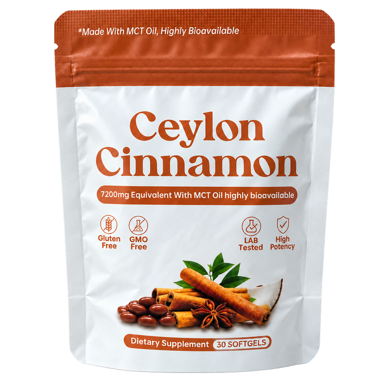 Ceylon Cinnamon pouch with a transparent background.