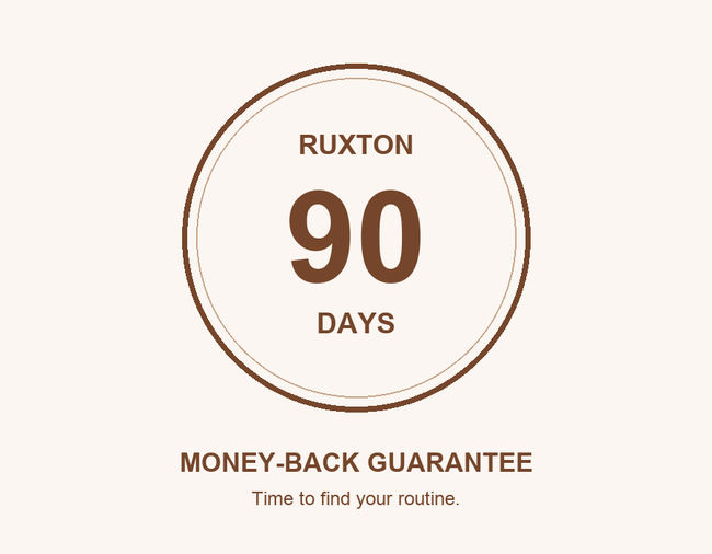 Ruxton 90-day money-back guarantee