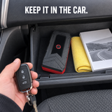 Keep it in the car: Ruxton kit stored in a glovebox