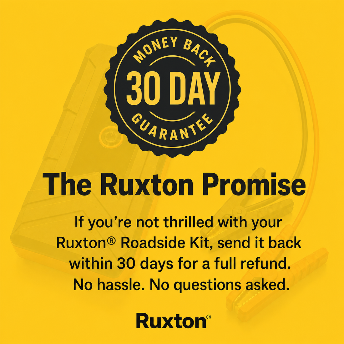 The Ruxton Promise: 30-day money-back guarantee
